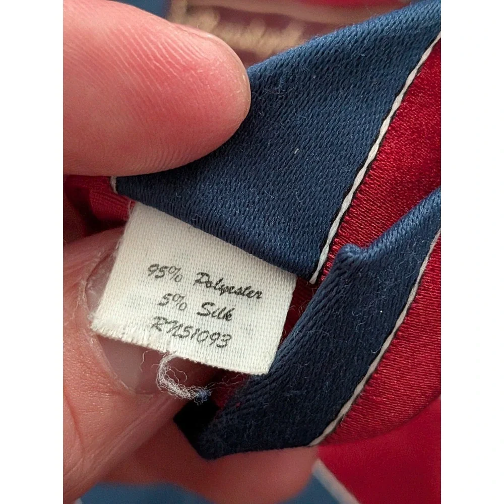 Christopher‎ Hart Tie Necktie Vintage Red Blue Striped